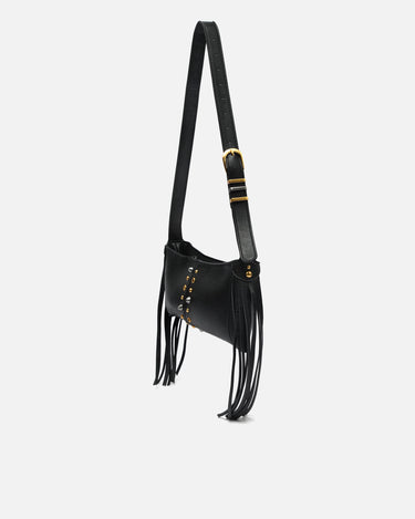 Esteri bolso bandolera pequeño con flecos y detalles metálicos 