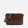 Bemir bolso bandolera con solapa y estampado patchwork animal print 