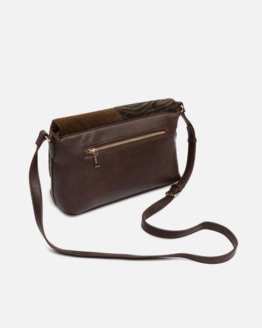 Bemir bolso bandolera con solapa y estampado patchwork animal print 