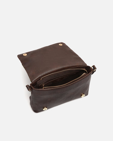 Bemir bolso bandolera con solapa y estampado patchwork animal print 