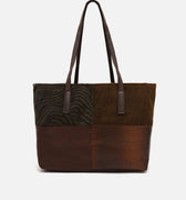 Bemiri bolso shopper grande con estampado patchwork animal print 