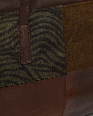 Bemiri bolso shopper grande con estampado patchwork animal print 