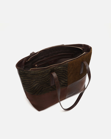 Bemiri bolso shopper grande con estampado patchwork animal print 