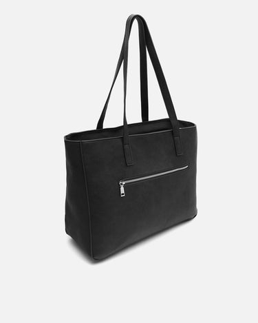 Sona portaordenador estilo shopper de 14 pulgadas con detalles metálicos 