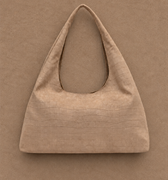 Croqui bolso hobo grande efecto ante con grabado animal print 