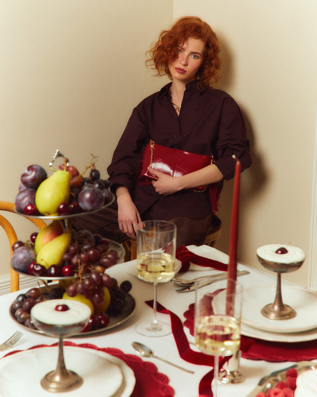 Flecho bolso de fiesta pequeño con flecos