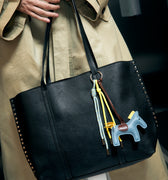 Nibat bolso shopper grande con detalles metálicos 