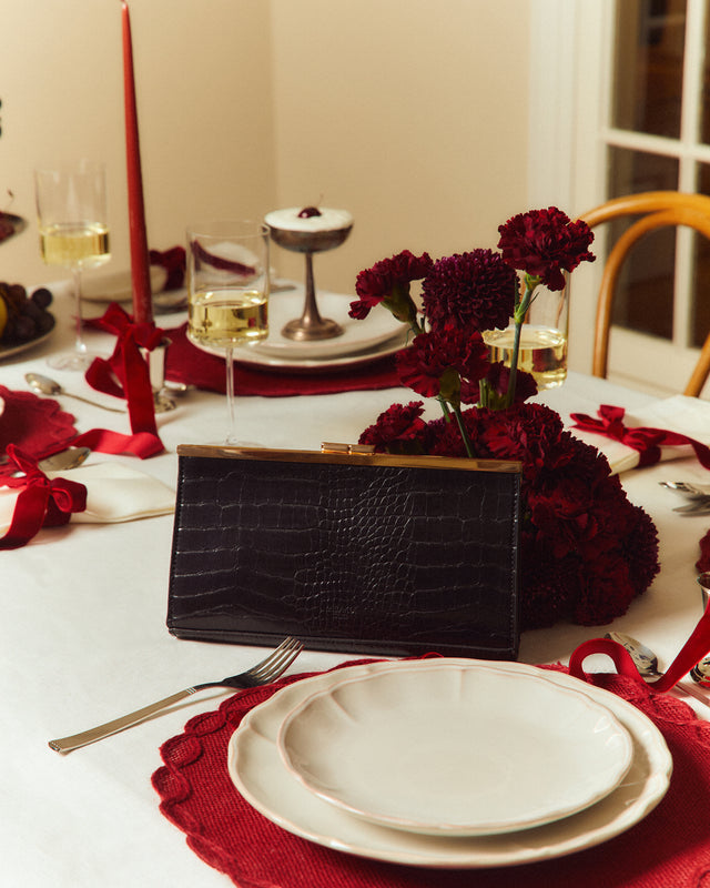 Imelda bolso de fiesta pequeño con correa y estampado animal print