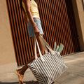 Playa Bolsa para la playa grande con estampado jacquard 