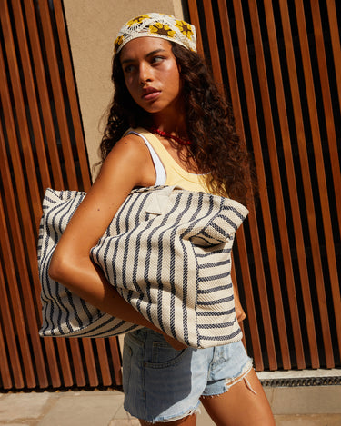 Playa Bolsa para la playa grande con estampado jacquard 