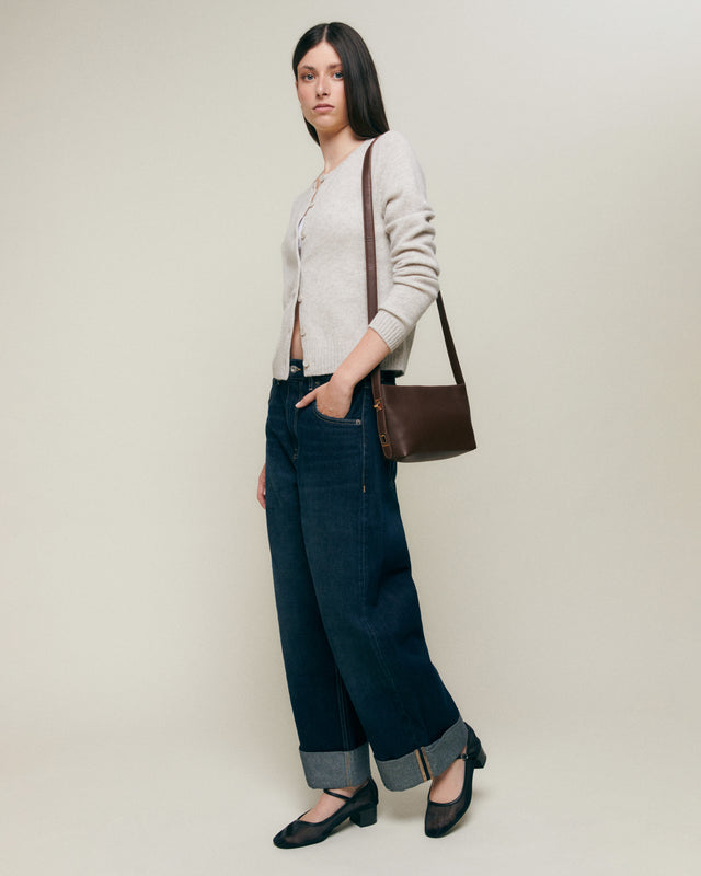 Adem mala a tiracolo pequeno com manípulo ajustável 