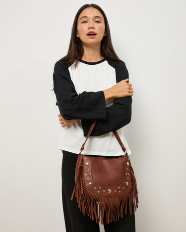 Catrina bolso de hombro con detalles metálicos 