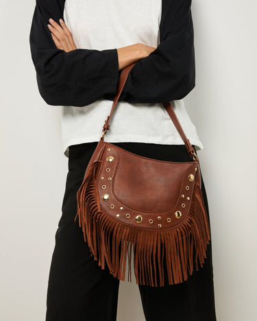 Catrina bolso de hombro con detalles metálicos 