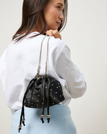 Cristal bolso de fiesta pequeño con detalles strass 