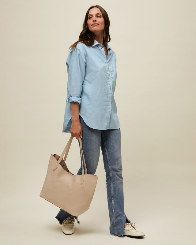 Dewe große Shopper-Tasche mit herausnehmbarer Kosmetiktasche 