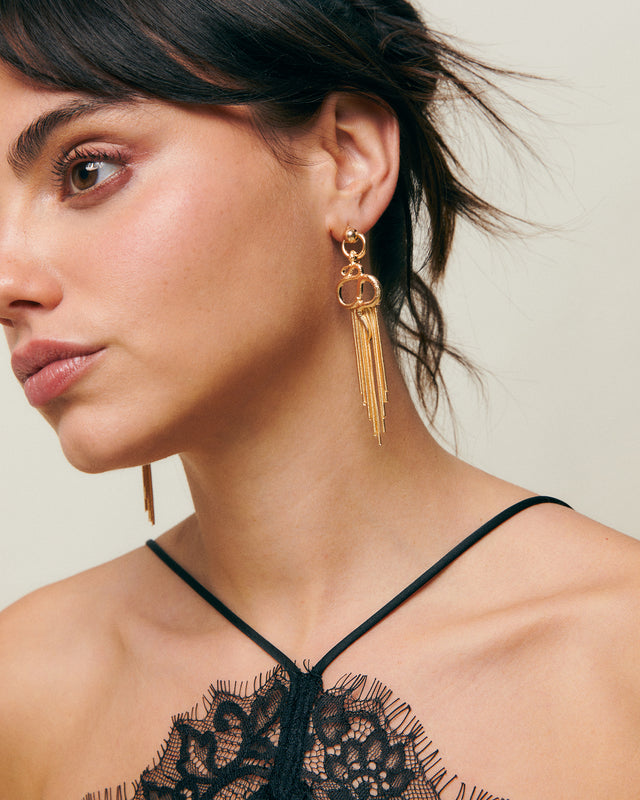 Jun pendientes largos serpiente