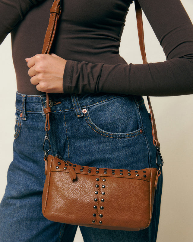 Kalani Small shoulder bag with metallic details 