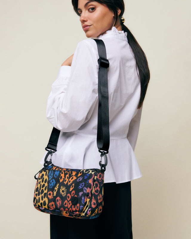 Menphis-3 kleine schoudertas van gerecycled nylon 