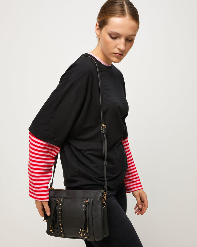 Nikasi crossbody bag with metallic details