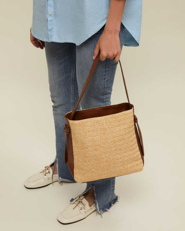 Nots bolso hobo efecto rafia