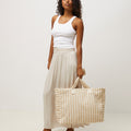 Playa Bolsa para la playa grande con estampado jacquard 