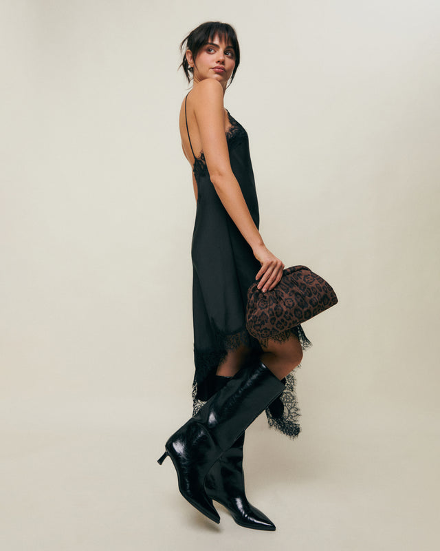 Ropiti bolso de fiesta pequeño animal print con tira bandolera extraíble