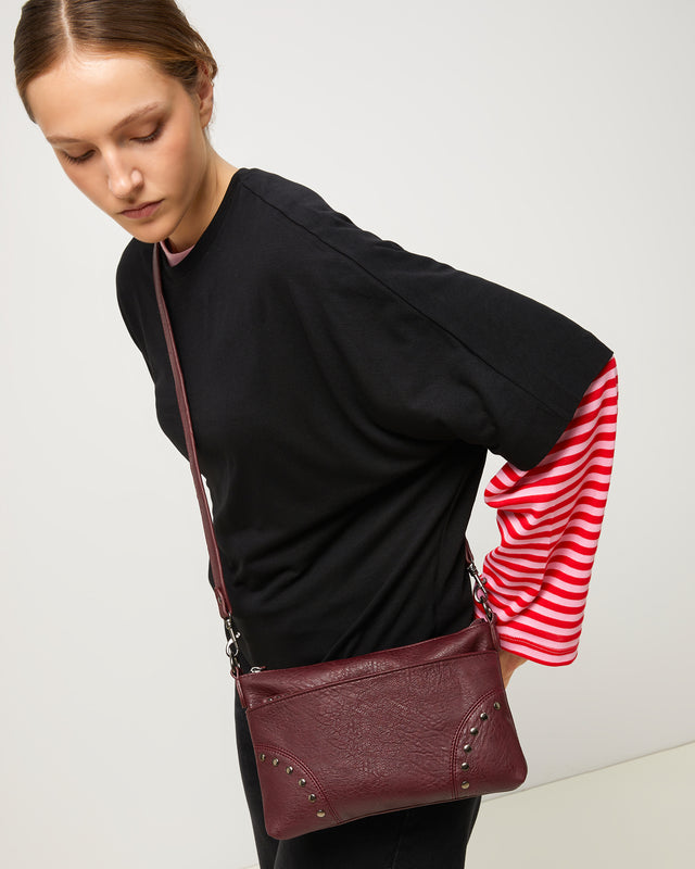 Sereny kleine schoudertas met metalen details 