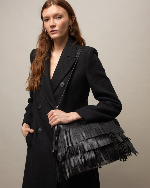 Tasel torba na ramię z frędzlami 