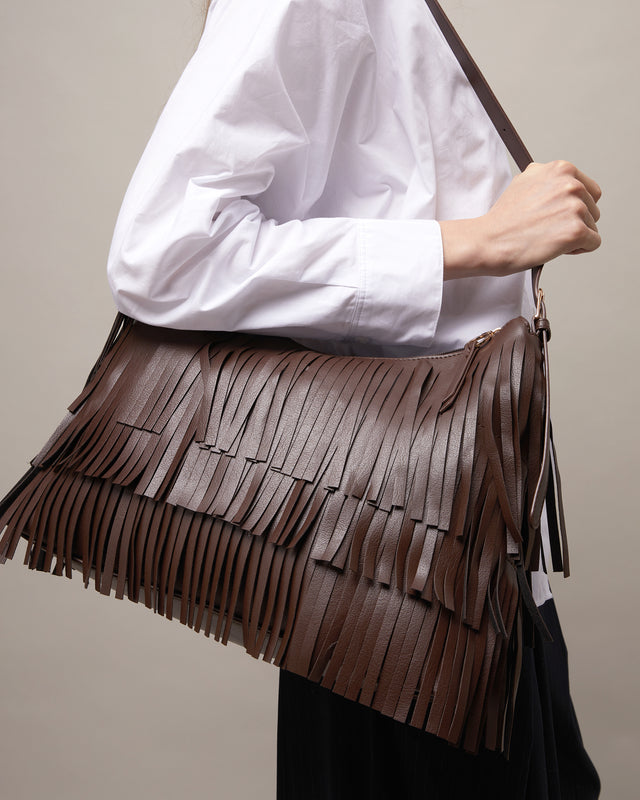 Tasel torba na ramię z frędzlami 