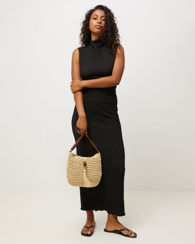Sac bandoulière Tillian effet raphia