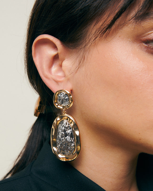 Zalika pendientes largos bicolor