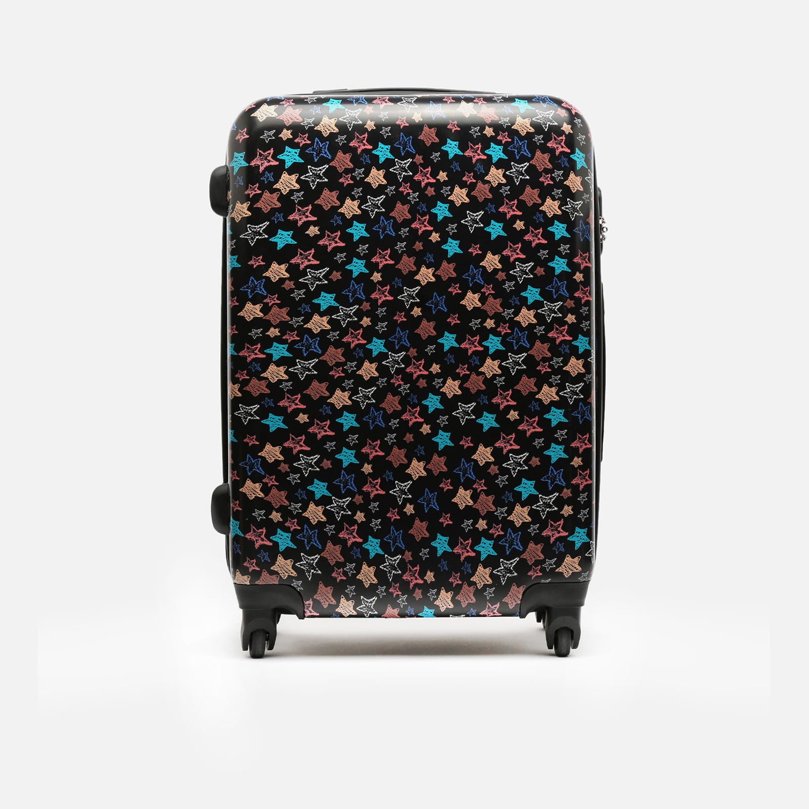 Estrella medium rigid suitcase with star print