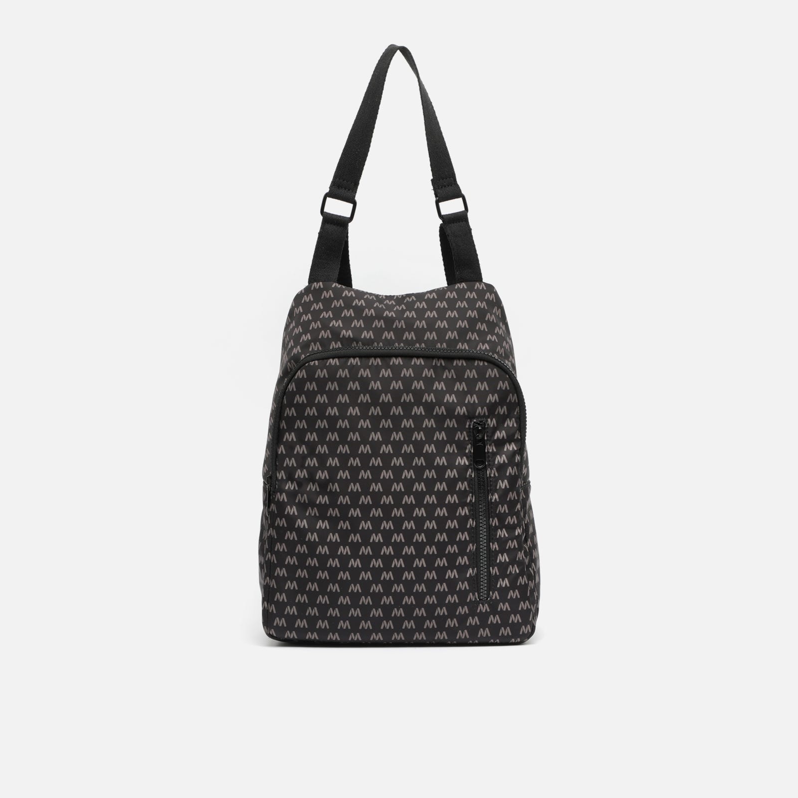 Essential anti-theft backpack with monogram print