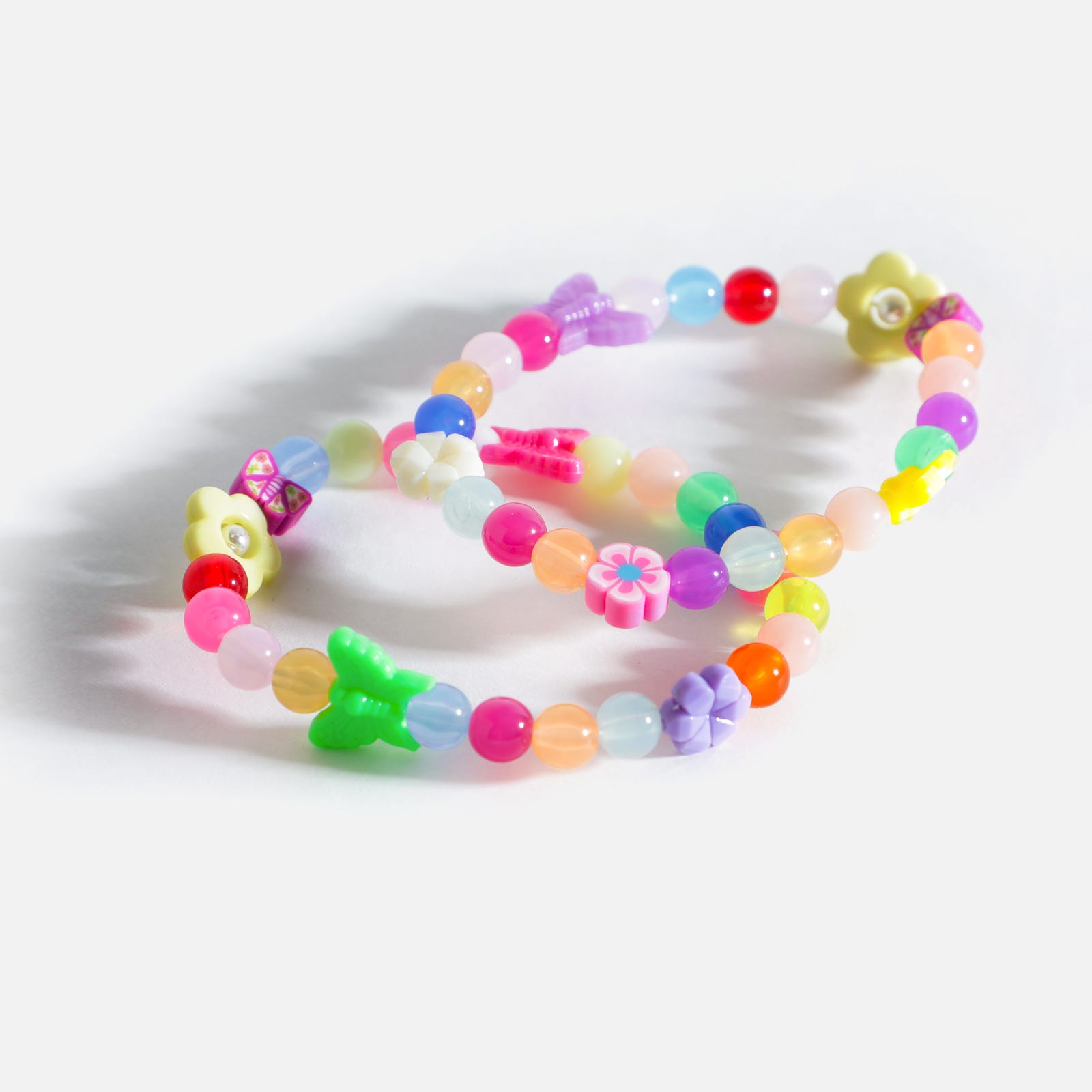 Pack duo elastic bracelet with beads 