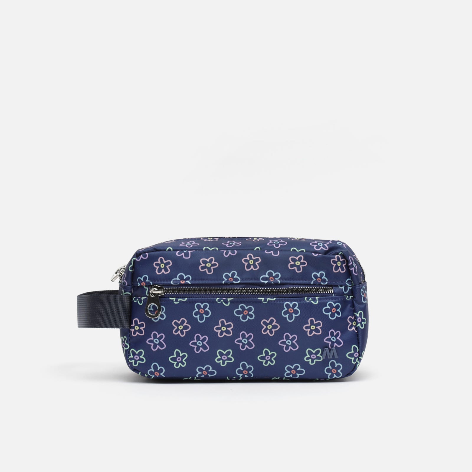 Printed toiletry bag with handle 